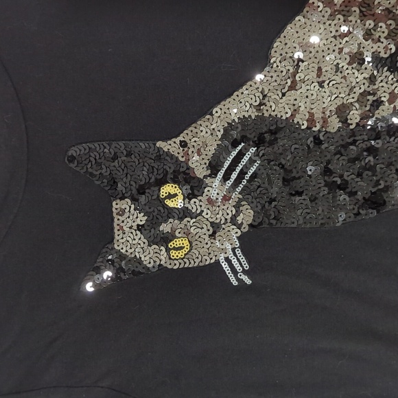 Sequin Cat Shirt - Picture 2 of 4